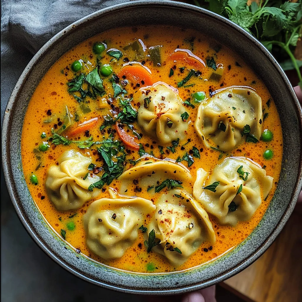 Quick Coconut Curry Soup with Dumplings - Alrightwithme