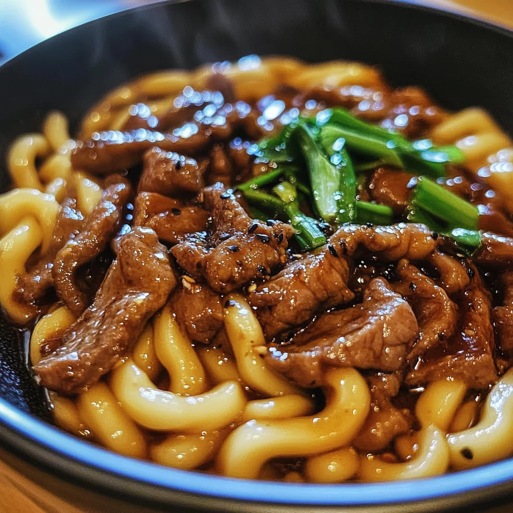 Quick and Flavorful Beef Black Pepper Udon