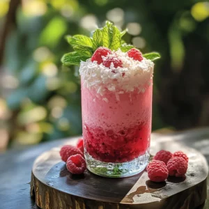 Raspberry Coconut Mojito