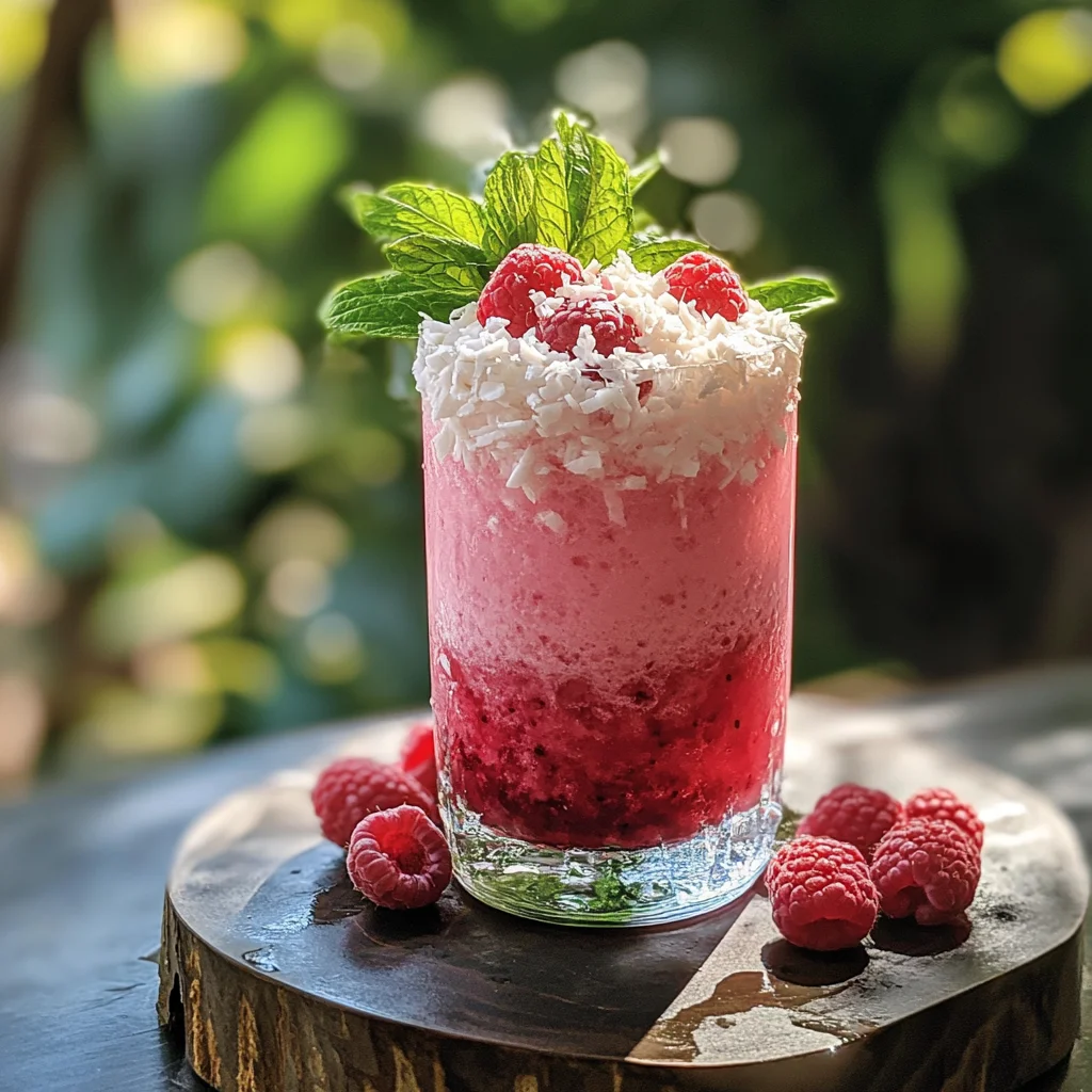 Raspberry Coconut Mojito
