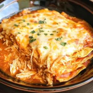 Slow Cooker Chicken Enchilada Casserole