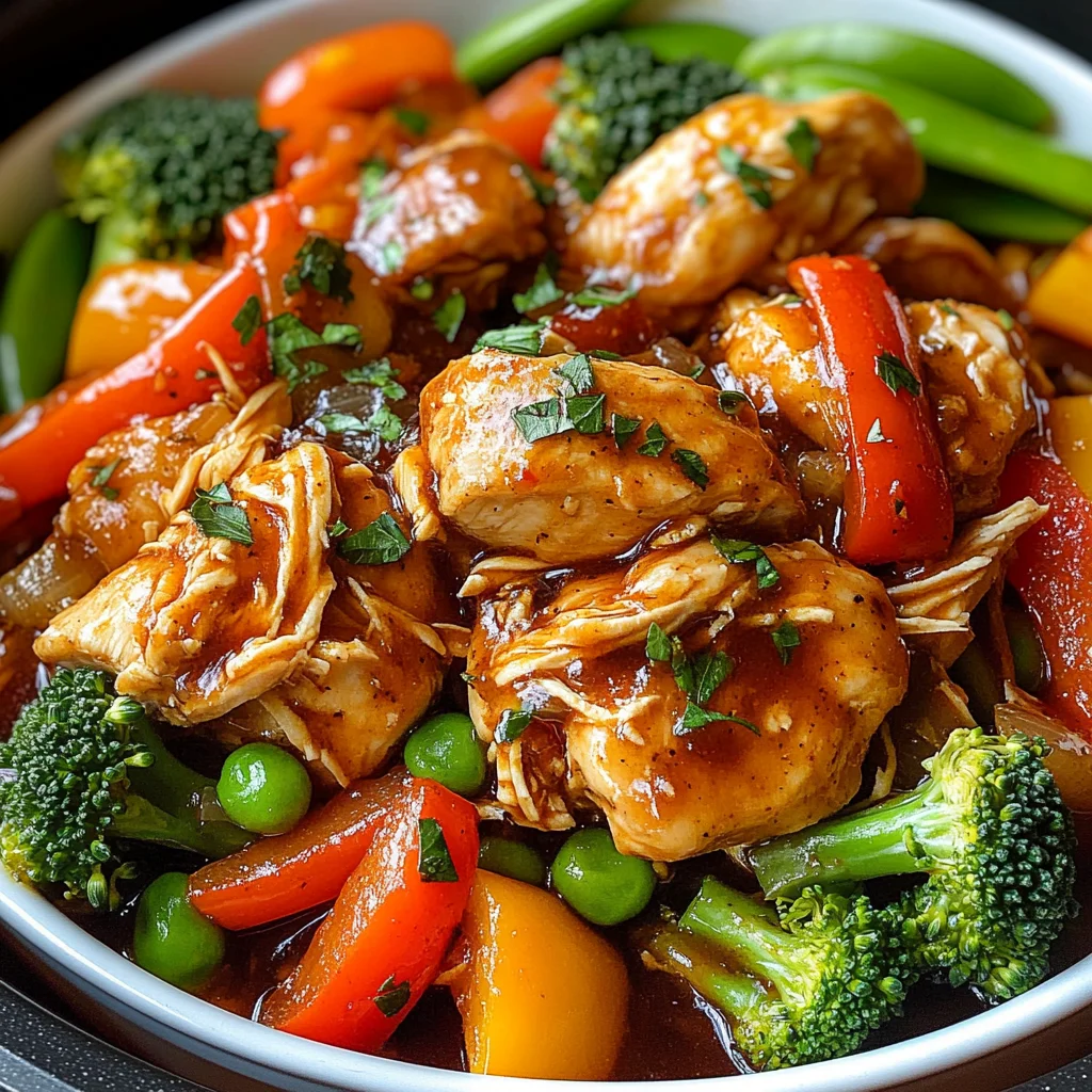 Slow Cooker Honey Garlic Chicken And Veggies Recipe