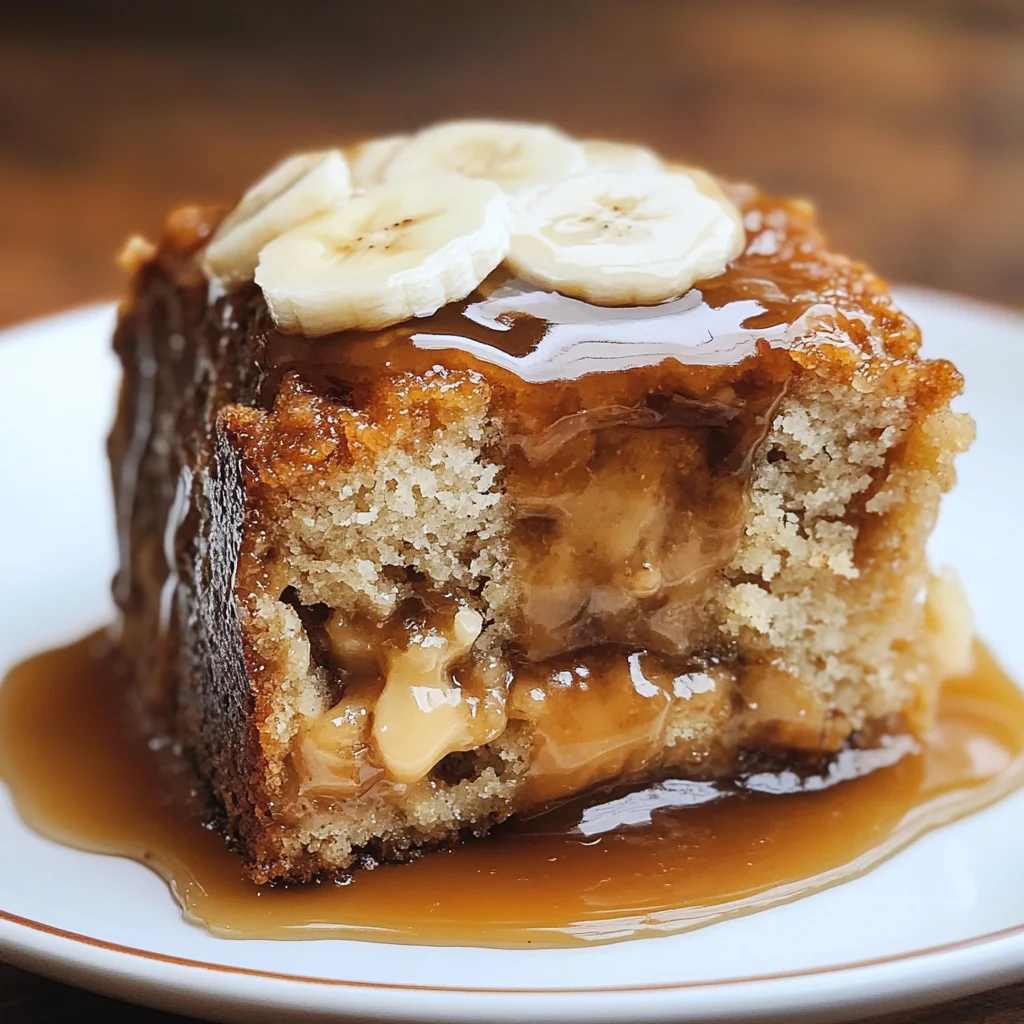Sticky Banana Bread Pudding Cake
