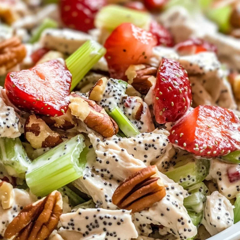 Strawberry Pecan Poppy Seed Chicken Salad