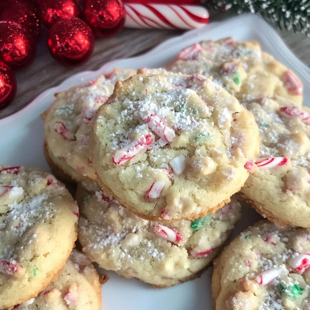 Candy Cane Whipped Shortbread Cookies | Easy and Delicious