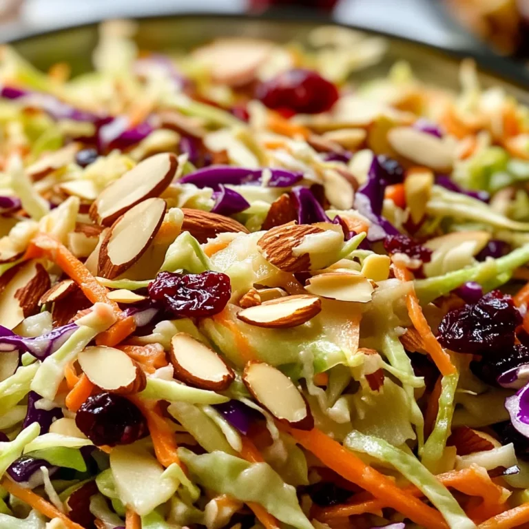 Cranberry Almond Thanksgiving Slaw Recipe