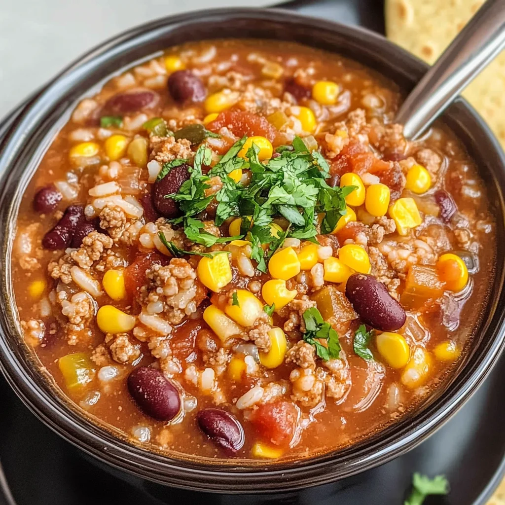 Crock Pot Taco Rice Soup Recipe