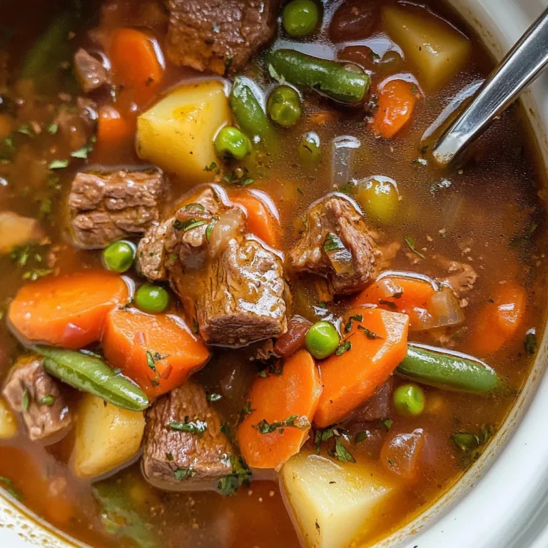Crockpot Vegetable Beef Soup (full of flavor!)