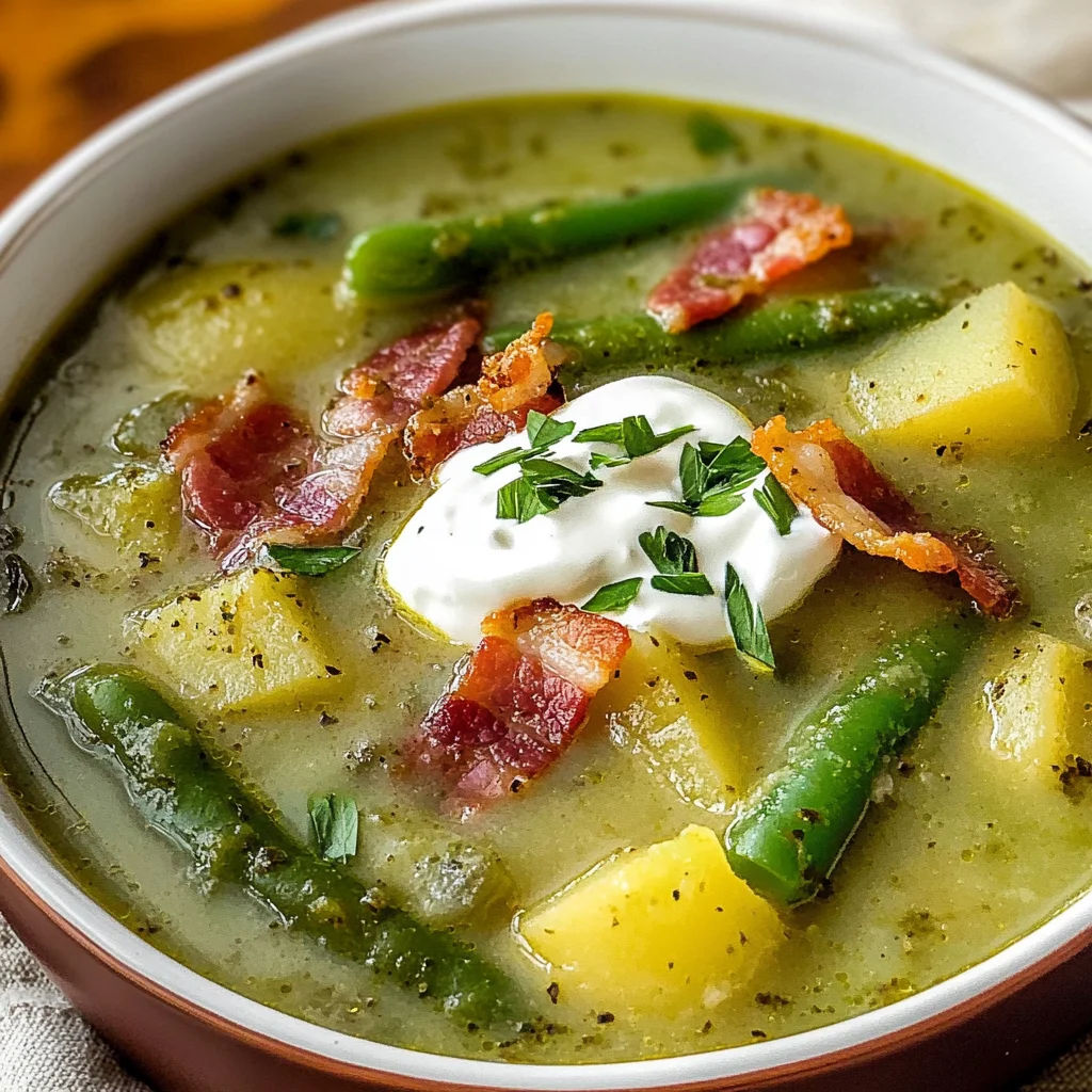 German Green Bean Soup Recipe (Grüne Bohnensuppe)