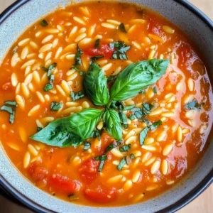 Hearty Tomato Orzo Soup