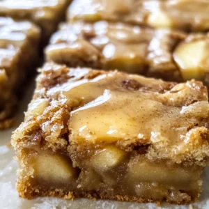 Maple Glazed Apple Blondies