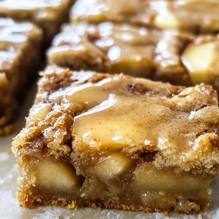Maple Glazed Apple Blondies