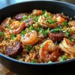 One Pot Shrimp and Sausage Jambalaya