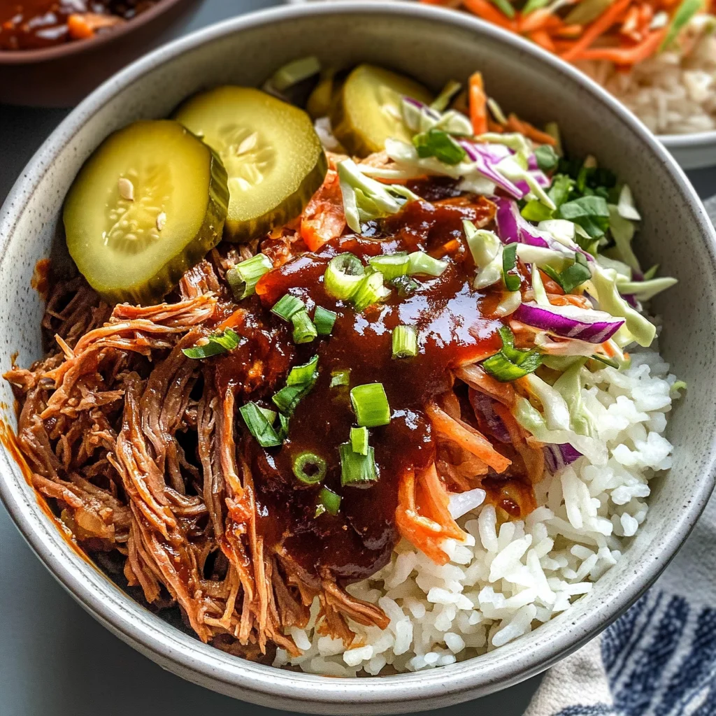 Slow Cooker Pulled beef Bowls Recipe