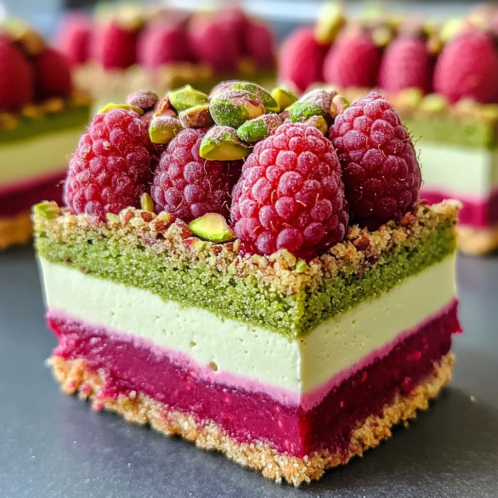 Raspberry Pistachio Mousse Cakes