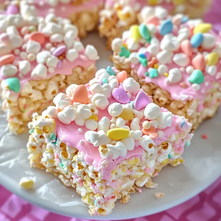 Easter Bunny Marshmallow Popcorn Bars