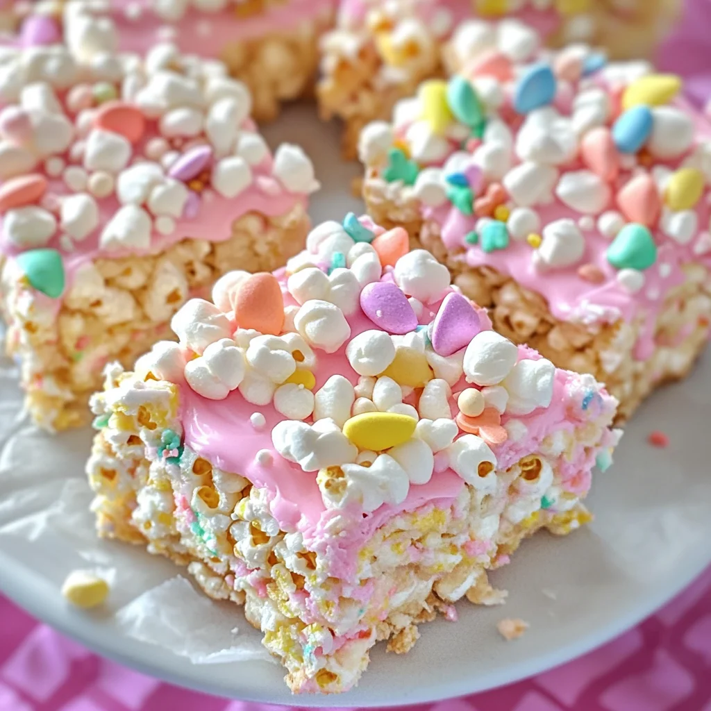 Easter Bunny Marshmallow Popcorn Bars