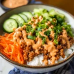 Ground Turkey Rice Bowls with Bang Bang Sauce