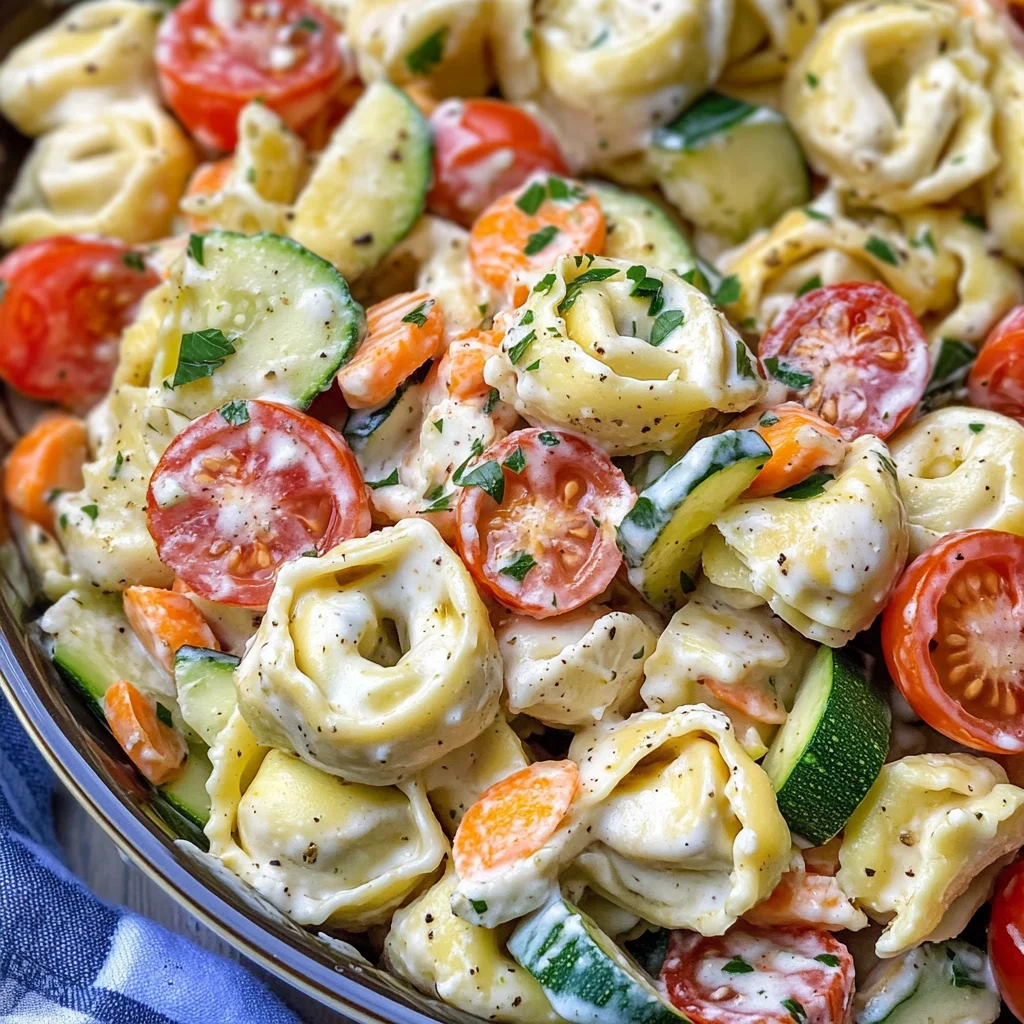 Summertime Tortellini Pasta Salad With Vegetables