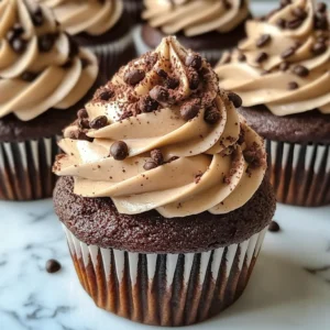 Espresso Brownie Cupcakes with Coffee Buttercream