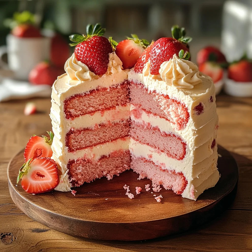 Homemade Strawberry Cake