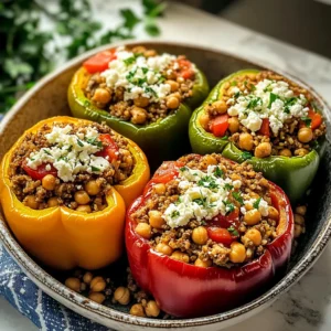 Irresistible Greek Stuffed Bell Peppers - Homefoodkitchen