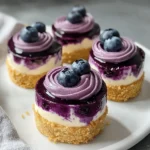 Juicy Mini Lemon Blueberry Cheesecakes