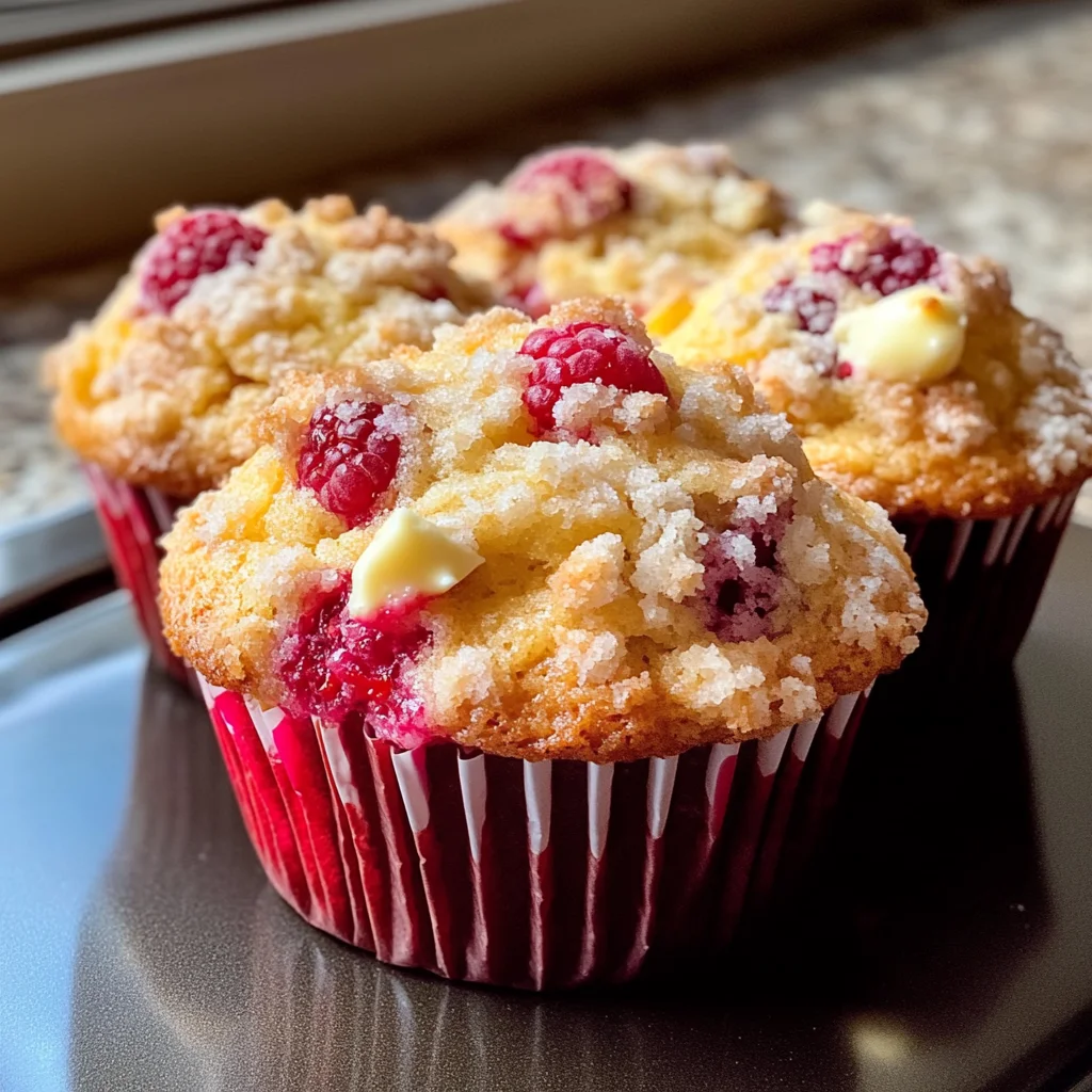 Lemon Raspberry White Chocolate Muffins