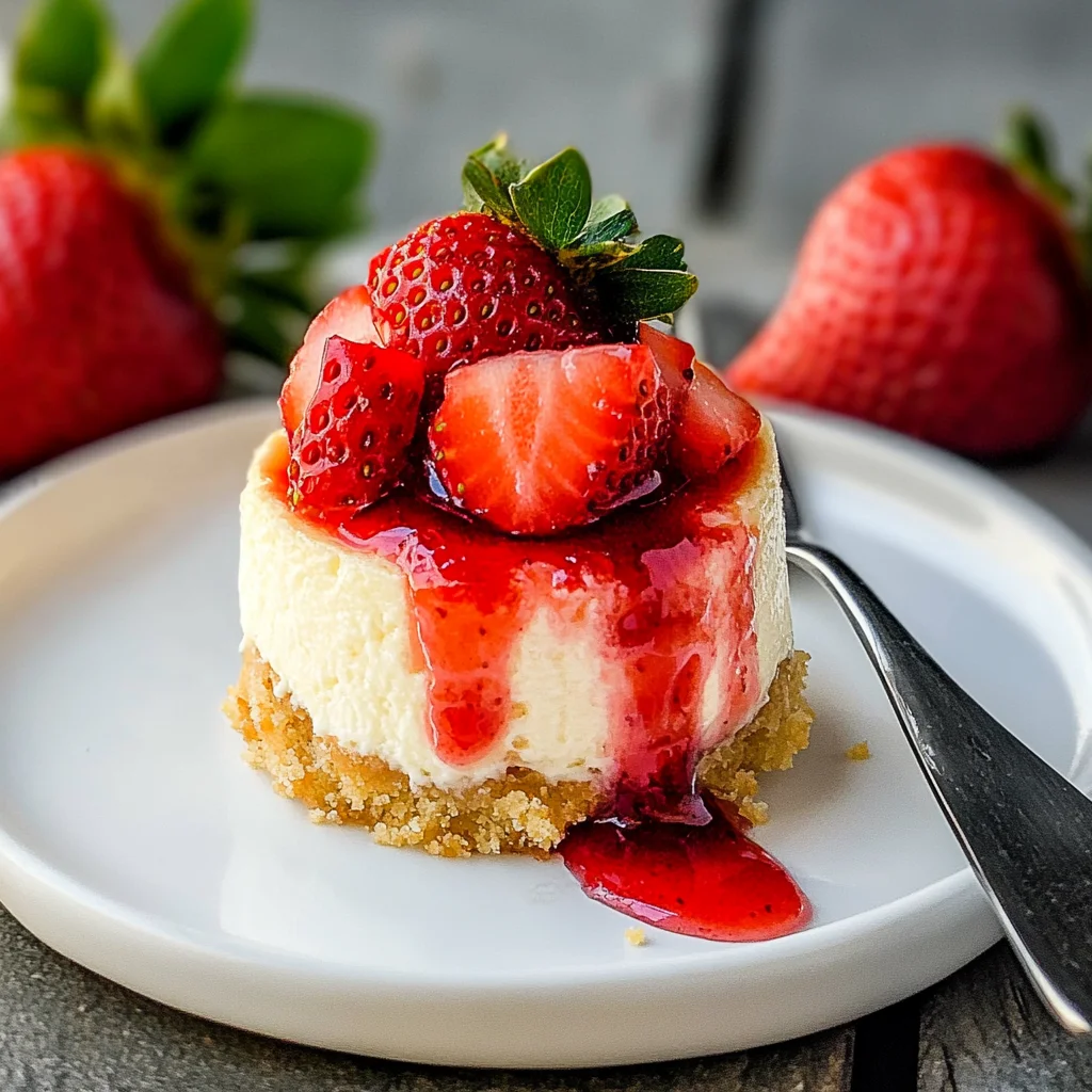 Mini Strawberry Cheesecakes