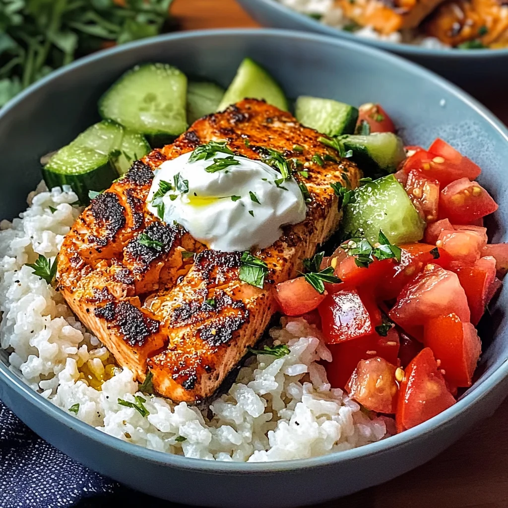 Quick Mediterranean Salmon Bowl - theamazingfood