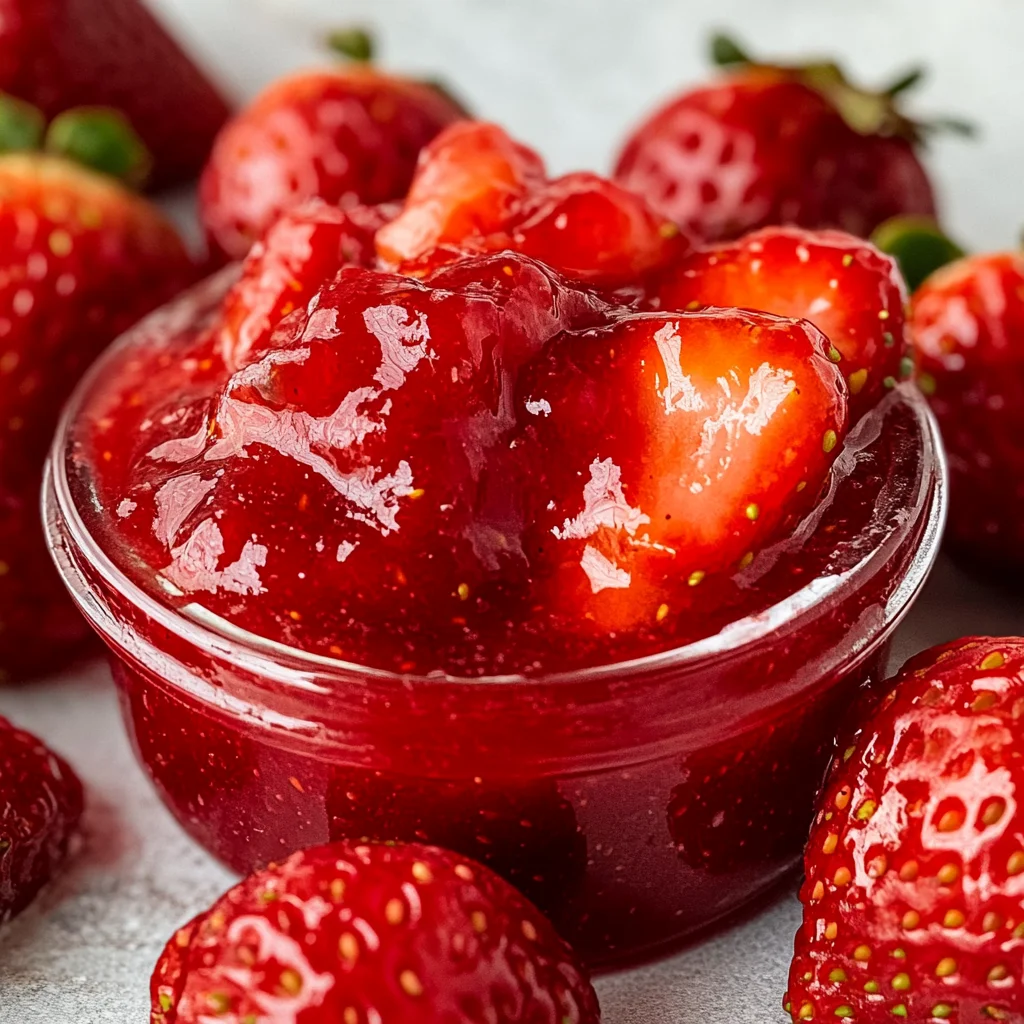Quick Strawberry Sauce with Fresh Strawberries