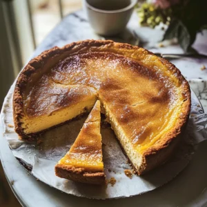 Simple Lemon Sugar Burnt Basque Cheesecake