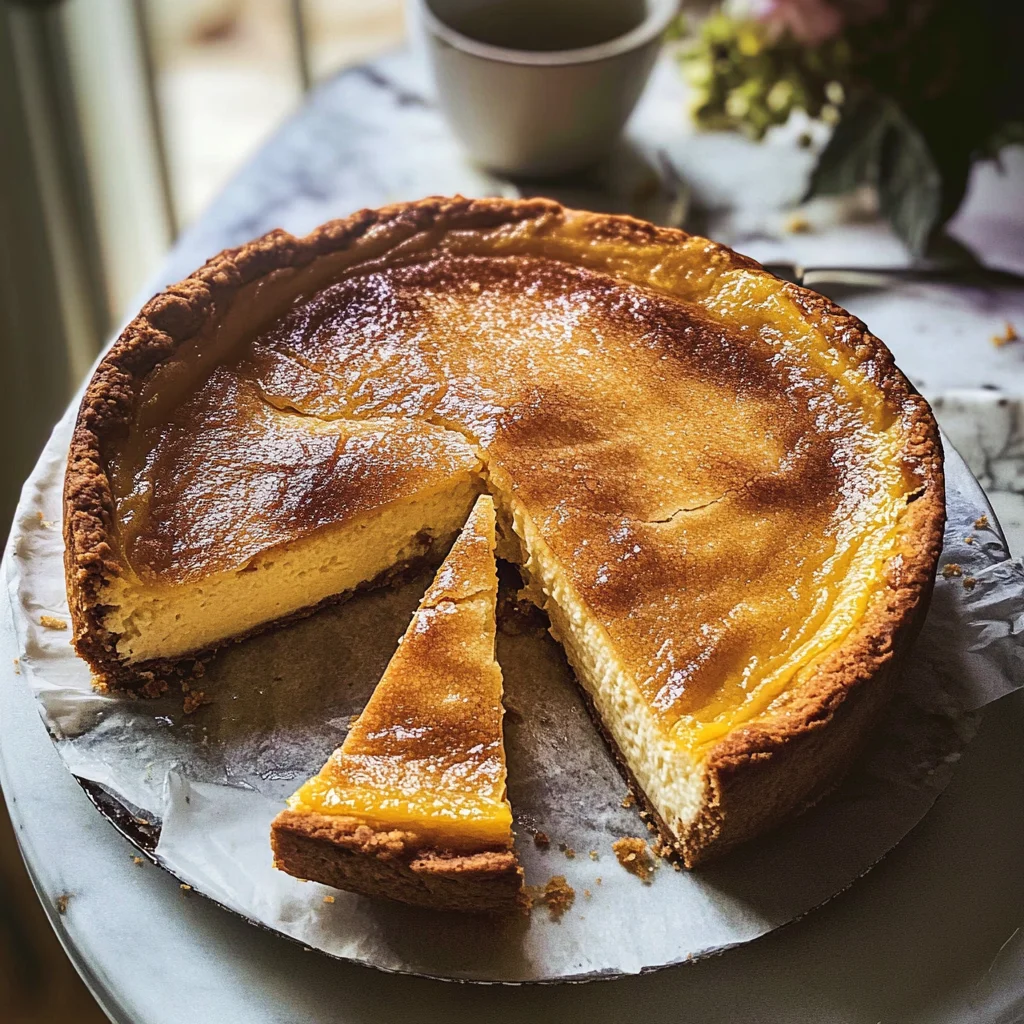 Simple Lemon Sugar Burnt Basque Cheesecake