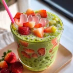 Strawberry Matcha Sago