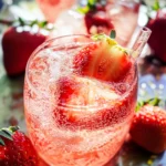 Strawberry Rose Gin Fizz