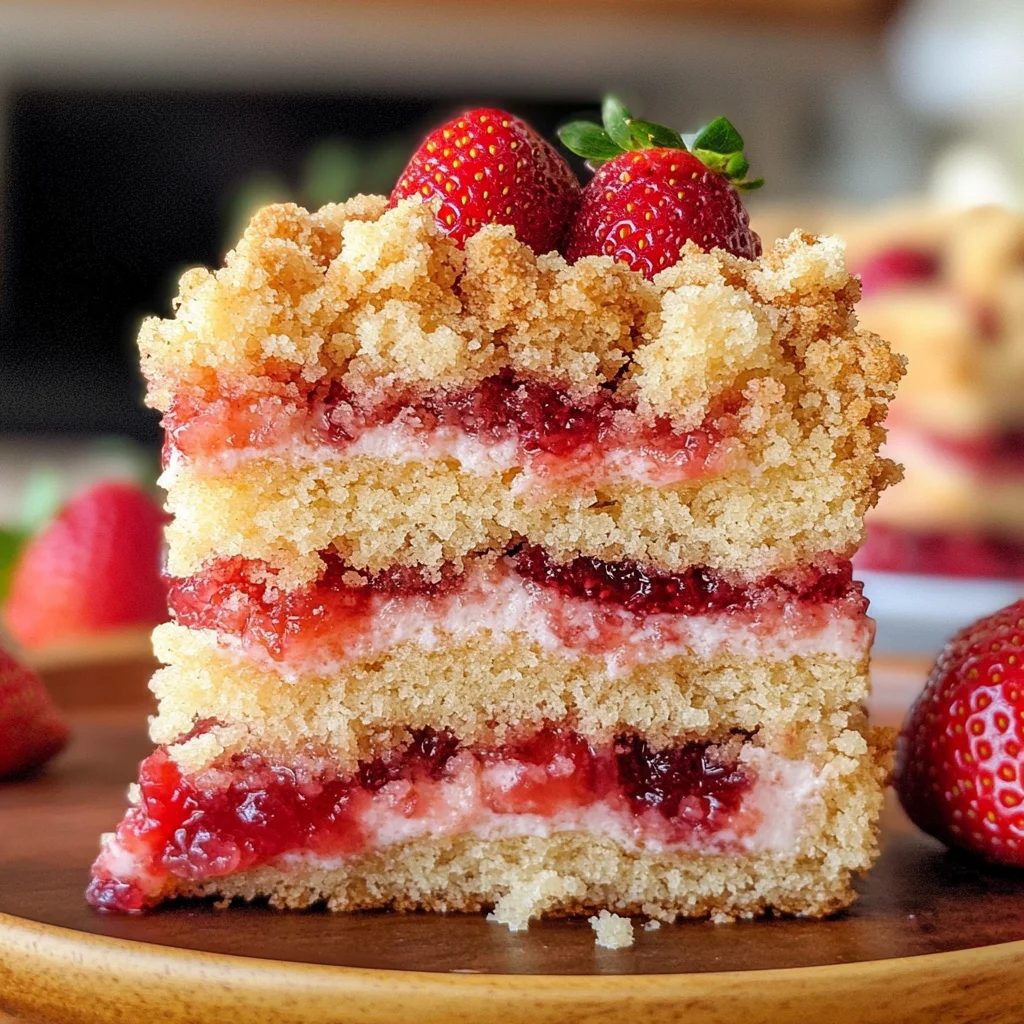 Vegan Strawberry Crumb Cake