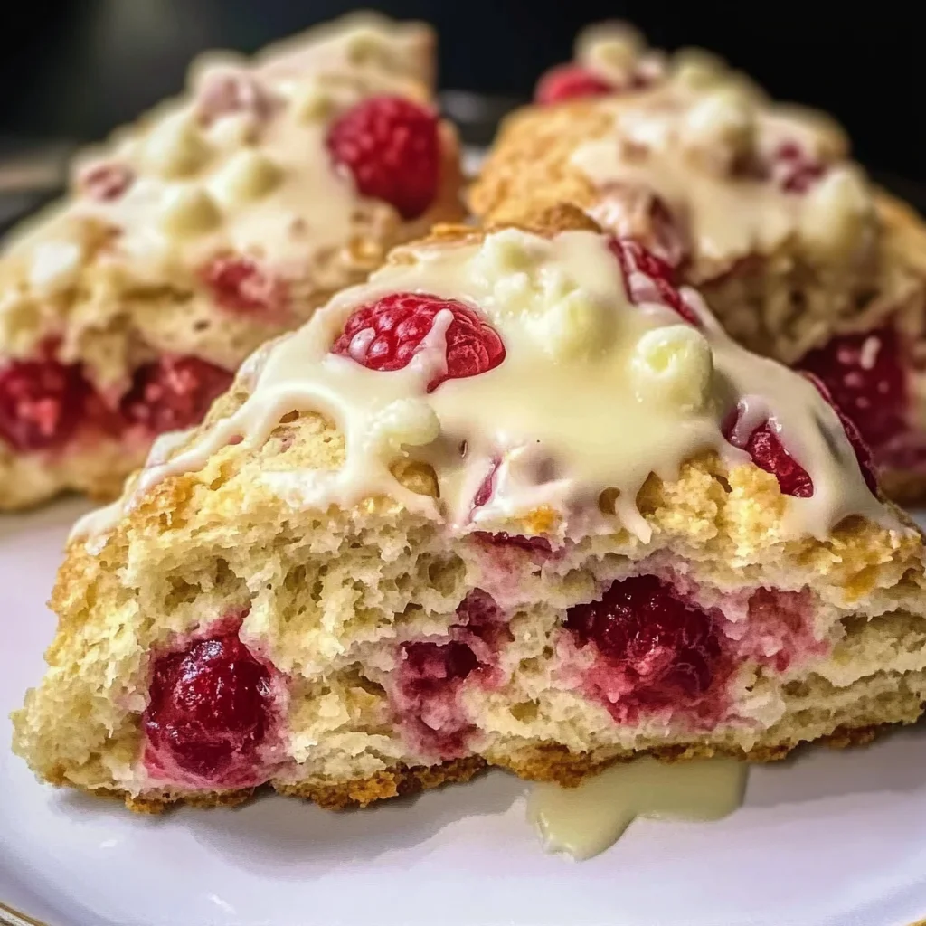 White Chocolate Raspberry Scones