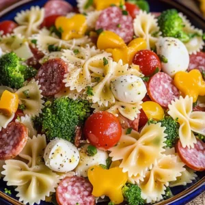 Bow Tie Pasta Salad Recipe (with Italian Dressing)