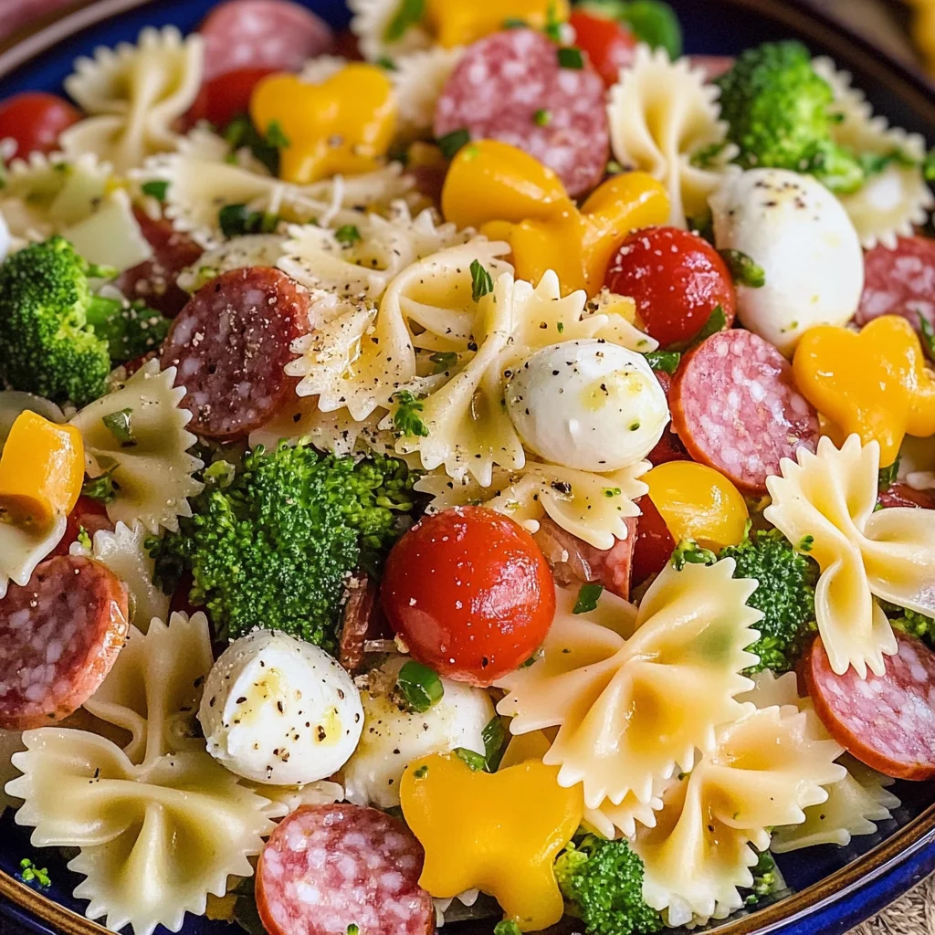 Bow Tie Pasta Salad Recipe (with Italian Dressing)