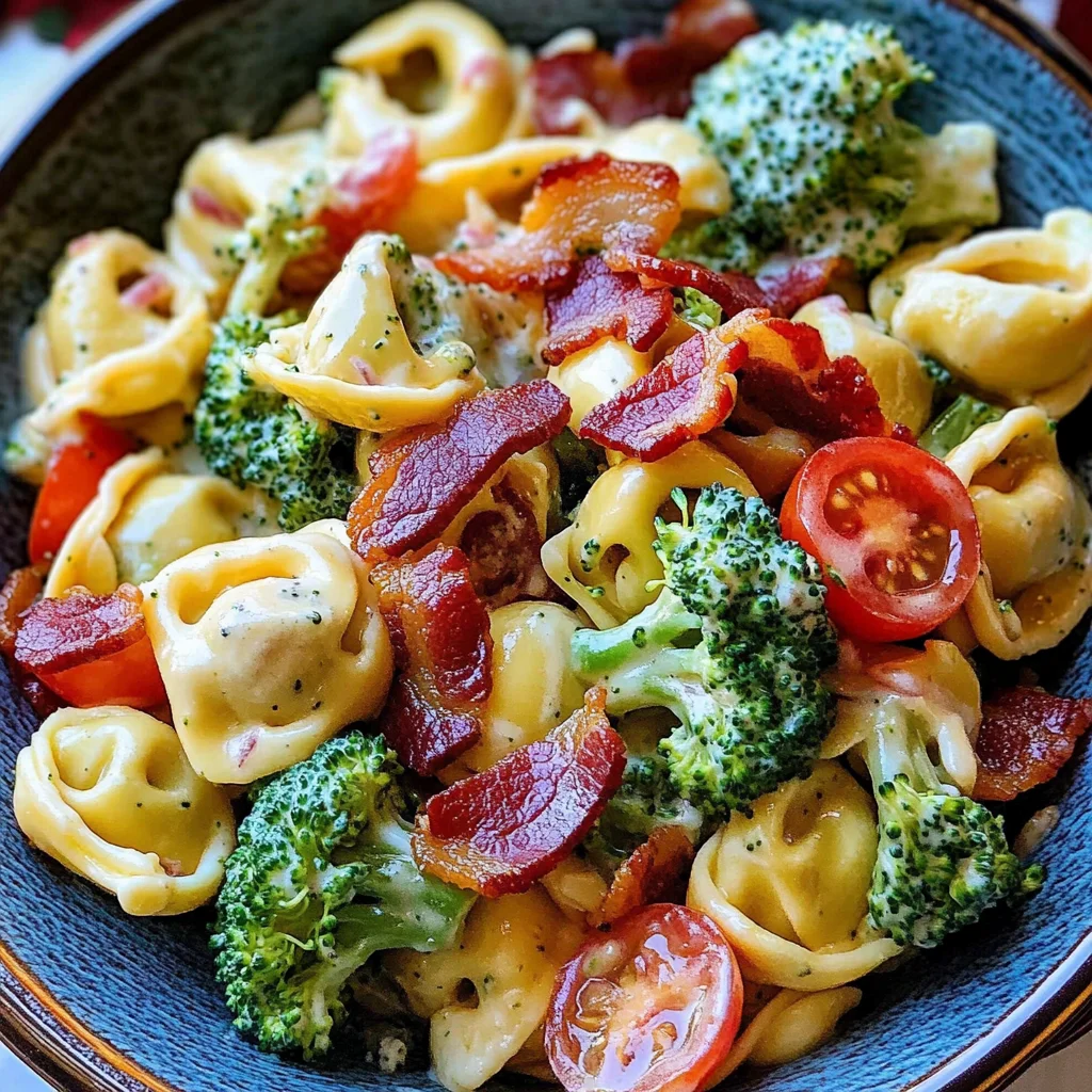 Broccoli Cheese Tortellini Pasta Salad