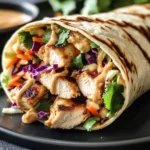 Delicious Thai Chicken Wrap with Crunchy Asian Slaw Recipe