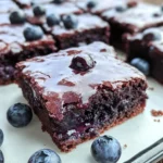 Glazed Blueberry Brownies