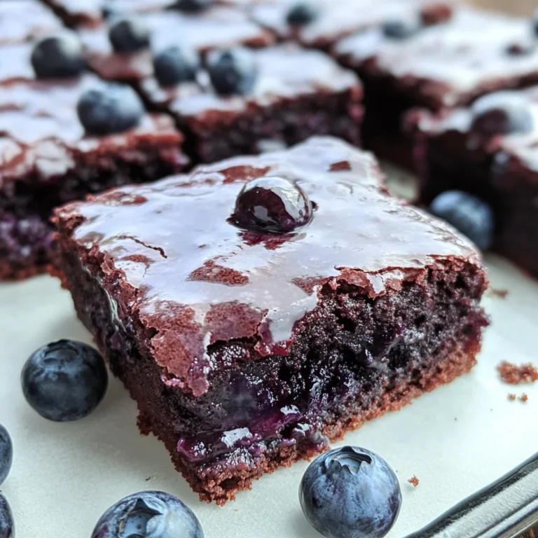 Glazed Blueberry Brownies