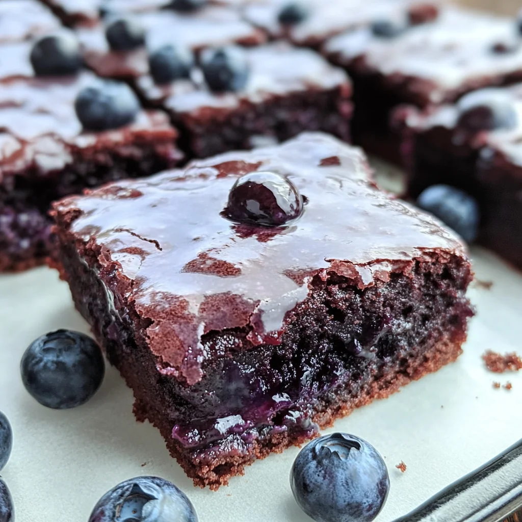 Glazed Blueberry Brownies