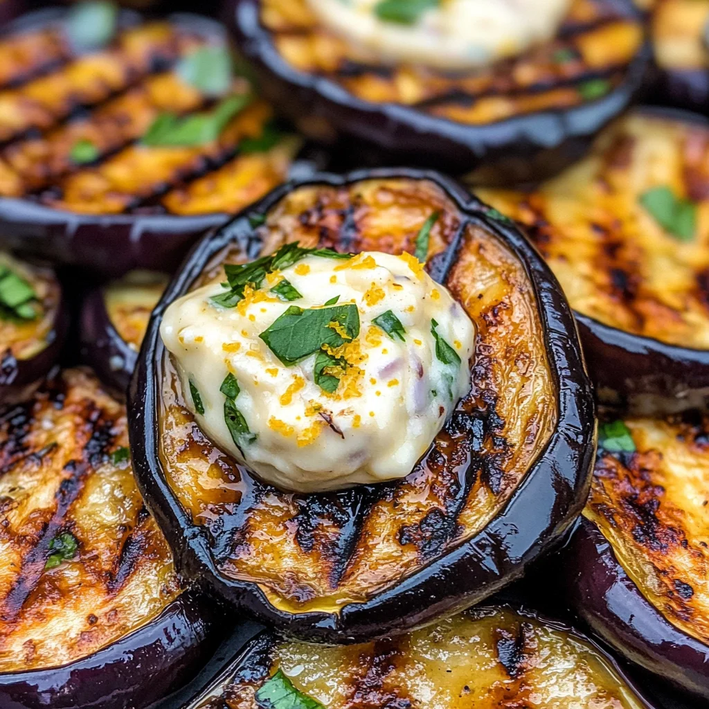 Grilled Eggplant with Lemon Aioli
