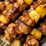 Hawaiian Pineapple Chicken Teriyaki Skewers