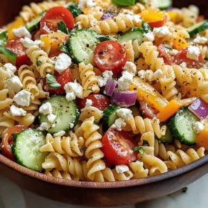 High Protein Greek Pasta Salad