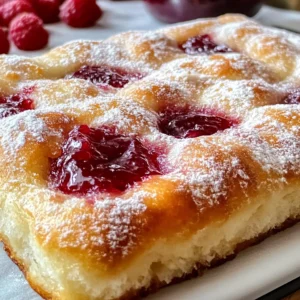 Homemade Jam Donut Focaccia: Sweet Bliss for Brunch Lovers