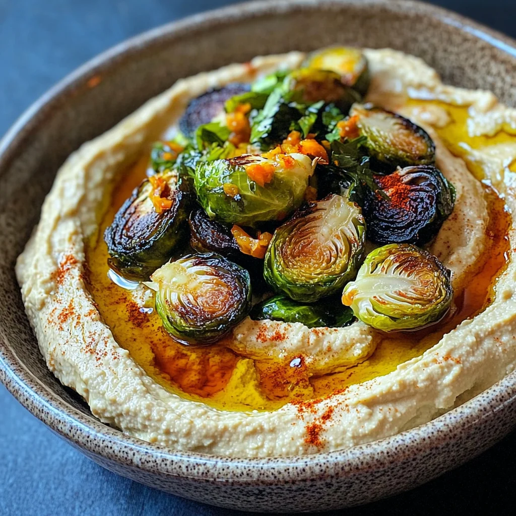 Hummus with Roasted Brussels Sprouts