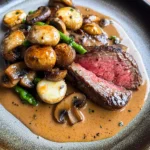 Picanha Beef Steak with Creamy Mushroom Sauce